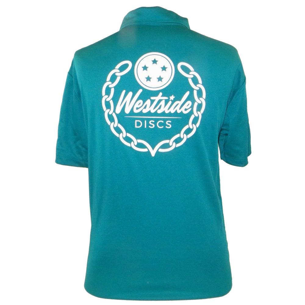 Westside Discs Apparel M / Teal Westside Discs Logo Short Sleeve Performance Disc Golf Polo Shirt