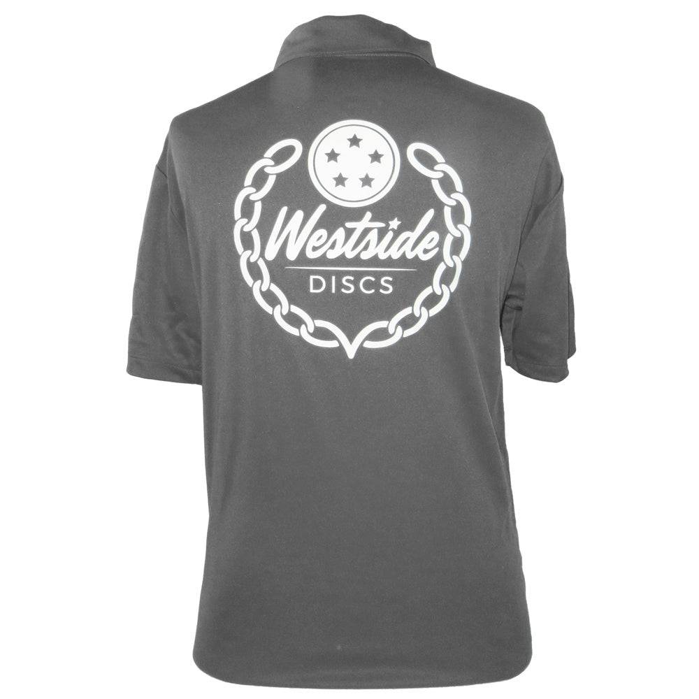 Westside Discs Apparel M / Gray Westside Discs Logo Short Sleeve Performance Disc Golf Polo Shirt
