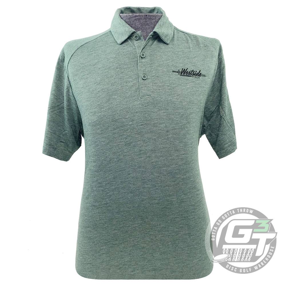 Westside Discs Apparel M / Green Westside Discs Sword Logo Tri-Blend Short Sleeve Performance Disc Golf Polo Shirt
