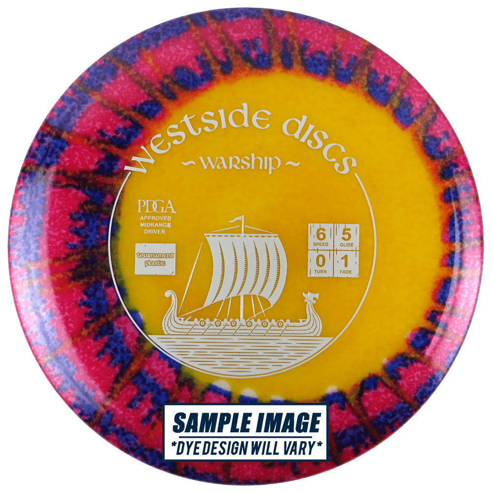 Westside Discs Golf Disc Westside MyDye Tournament Warship Midrange Golf Disc