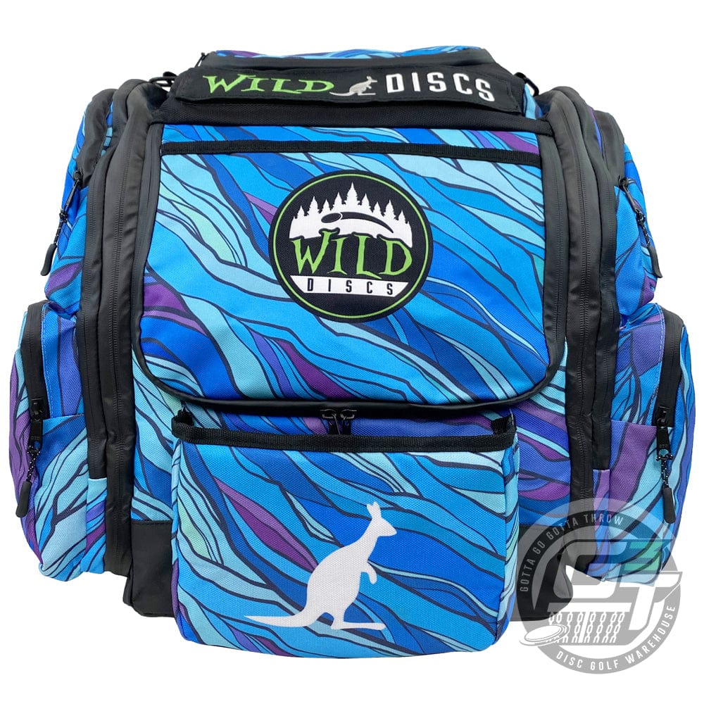Wild Discs Bag Blue Wild Discs Kangaroo Backpack Disc Golf Bag